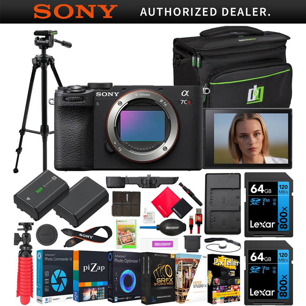 SONY AUTHORIZED DEALER.

SONY E-mount 7C

Ashampoo Photo Commander 16

piZap

Ashampoo Photo Optimizer 7

GRFX STUDIO PRO

Lexar 64GB 120 MB/s V30 800x

PixTeller

PixTeller STUDIO

Lexar 64GB 120 MB/s V30 800x