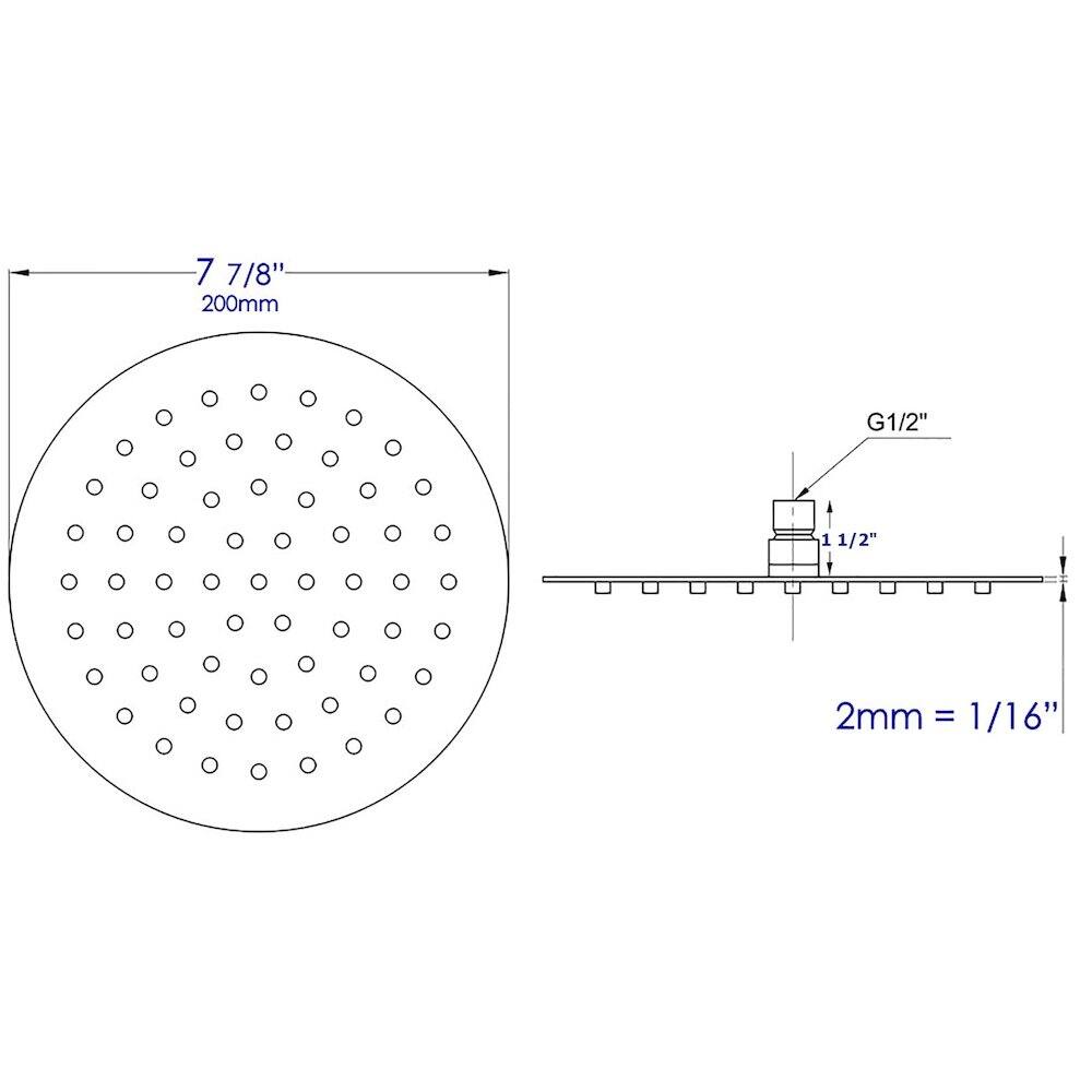 7 7/8"  
200mm  
G1/2"  
1 1/2"  
2mm = 1/16"