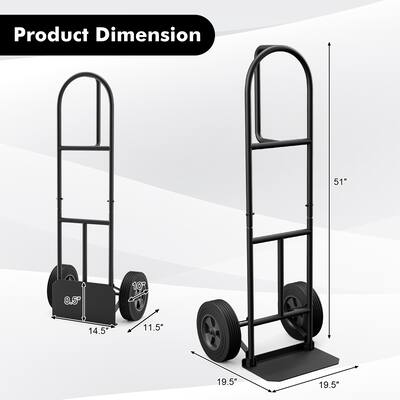 Telescoping Handle Portable Dolly Cart Luggage 4 Rubber Wheels Folding