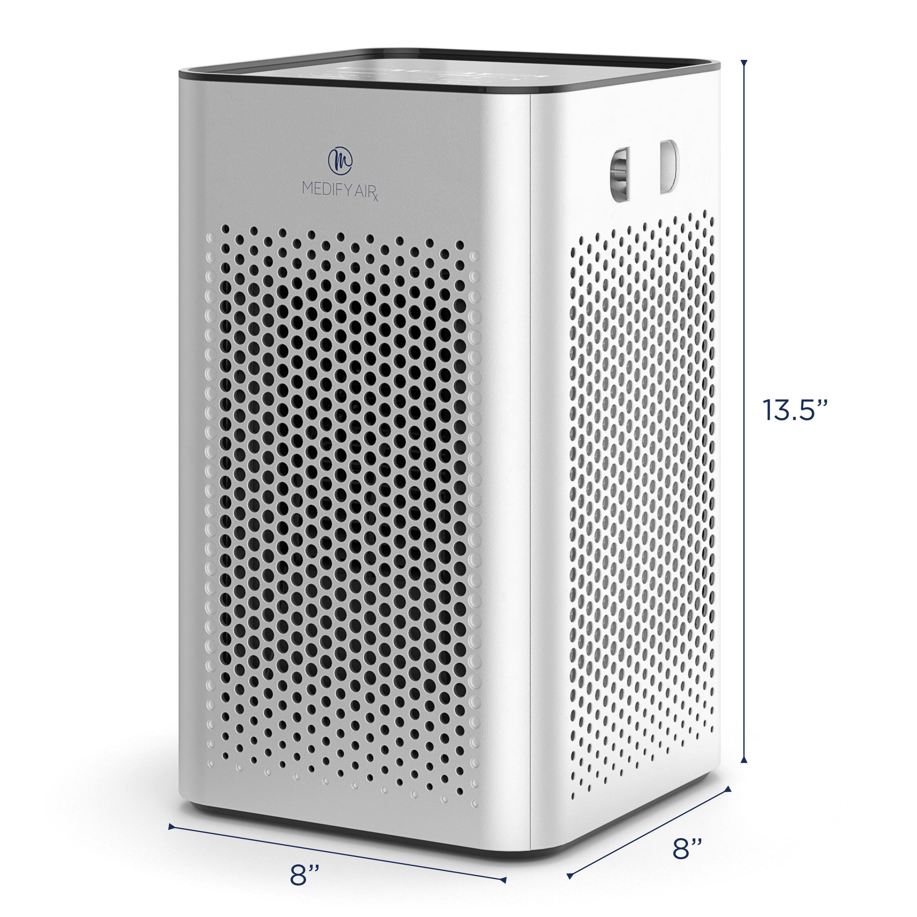 Alt View 11. Medify Air - Medify MA-25 413 Sq. Ft. Portable Air Purifier with True HEPA H13 Filter - Silver.