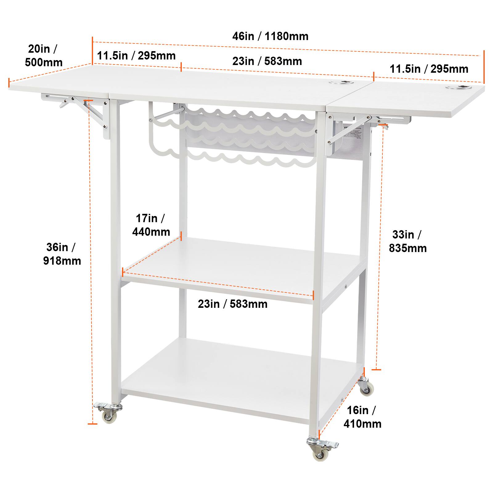 - 20in / 500mm
- 11.5in / 295mm
- 46in / 1180mm
- 23in / 583mm
- 11.5in / 295mm
- 36in / 918mm
- 17in / 440mm
- 33in / 835mm
- 23in / 583mm
- 16in / 410mm