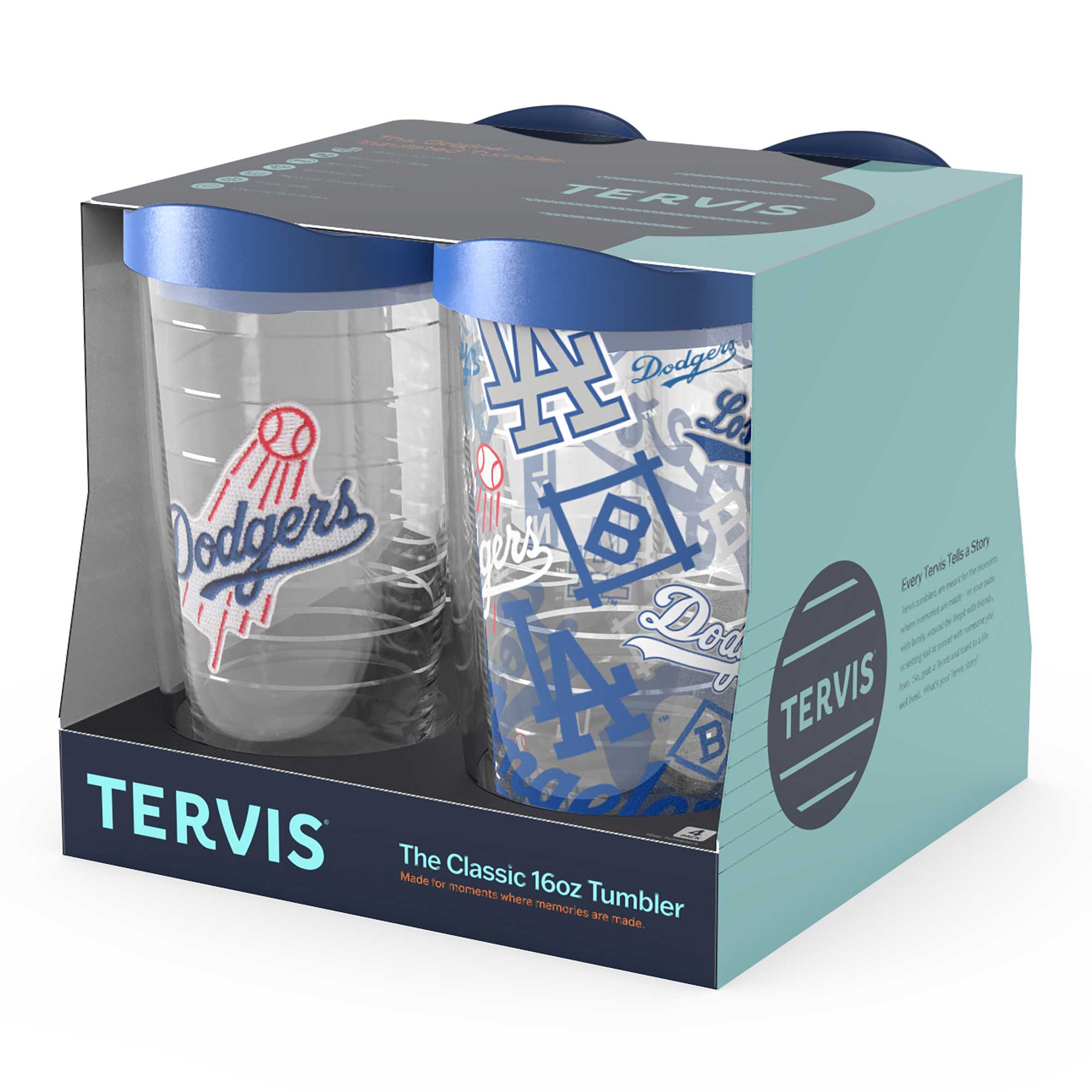 - 1L TERVIS Los Dodgers
- Stry Doa s L ow de x det B TERVIS Raoles
- The Classic Made for 16oz moments where Tumbler memories are made.

TERVIS  
The Classic 16oz Tumbler  
Made for moments where memories are made.