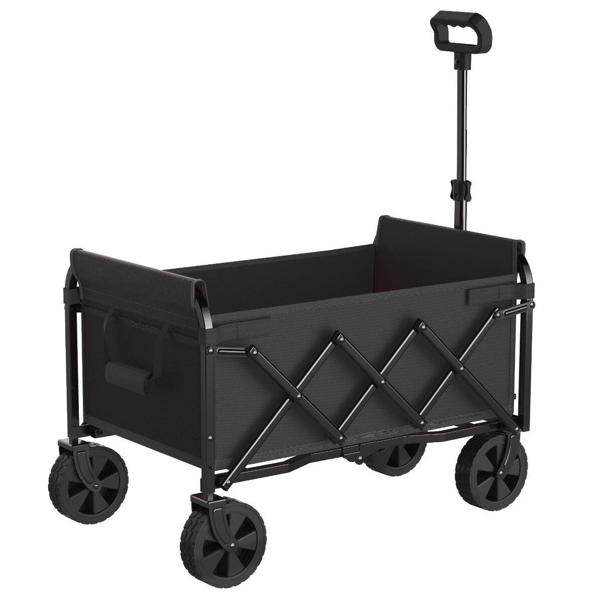 Alt View 8. Loheer - Loheer Expandable Dual Layer Utility Wagon Cart, Heavy Duty Steel Frame, Folding Wagon for Camping and Shopping.