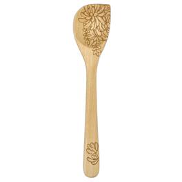 Talisman Designs - Laser Etched Beechwood Corner Spoon, Succulent Collection - Tan