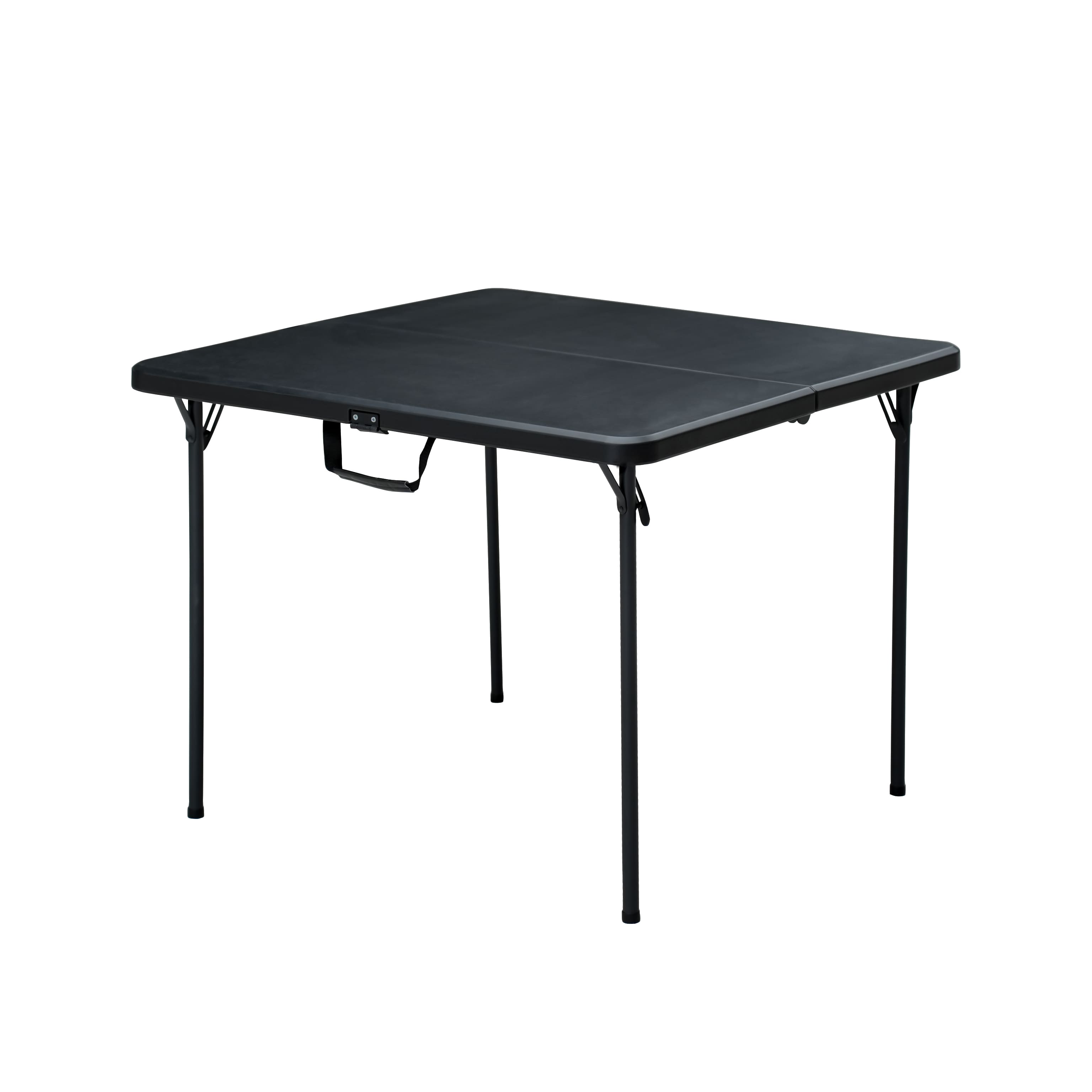 Yardgrace - 36 Inch Heavy Duty Fold-in-Half Portable Table, No Assembly Needed for Picnic, Camping, RV, Parties, BBQs & Indoor Use - Black