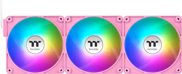 The text on the image reads "thermaltake thermaltake thermaltake." It is repeated three times, which indicates that the company's name is being emphasized.