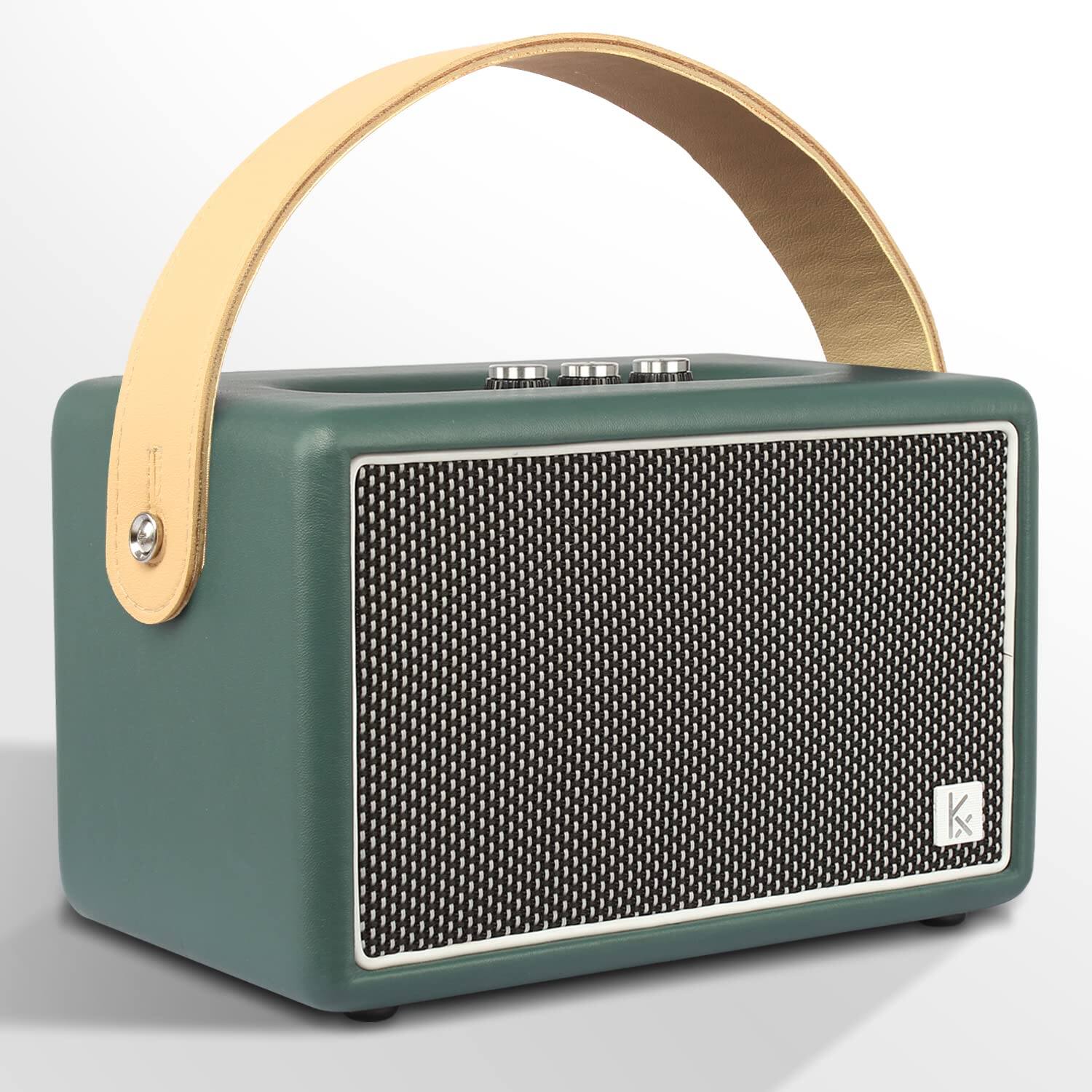 Cedar Assembly - Vintage Speakers Konex 40w Leather Portable Wireless 4 2 Heavy Bass Music Player 20h Long Playtime Mid Ce - Green