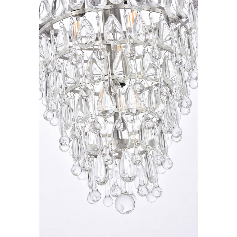 Alt View 4. Urban Classic - Nordic 5 light antique silver Pendant Clear Royal Cut Crystal - Antique Silver.