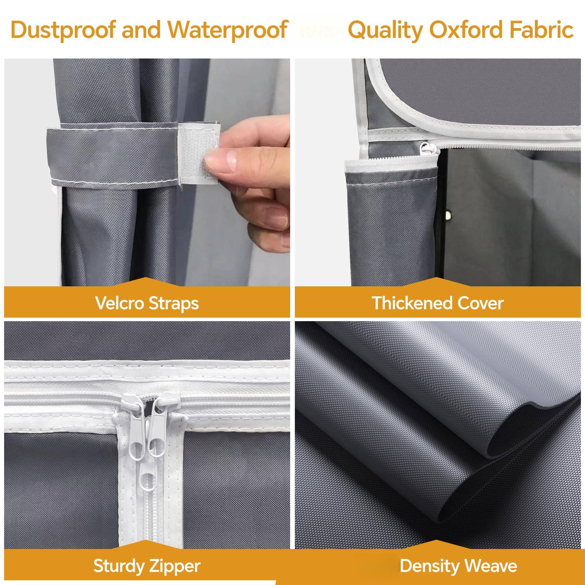 - Dustproof and Waterproof
- Quality Oxford Fabric
- Velcro Straps
- Thickened Cover
- Sturdy Zipper
- Density Weave