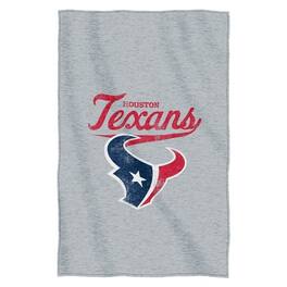Northwest - Houston Football Texans Logo - Distressed Look - Sweatshirt Material Poly/Cotton Throw Blanket - Multi