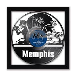 Sporticulture - Memphis Tigers Framed 13" x 13" Vinyl Record Art Print - White
