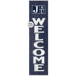 Jardine - Jackson State Tigers 12'' x 48'' Welcome Outdoor Leaner - Navy