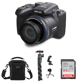 Bundle - Minolta - ProShot MN40Z 20MP Full HD Camera with 40x Optical Zoom, Black, with MT-11 Multifunctional Octopus
