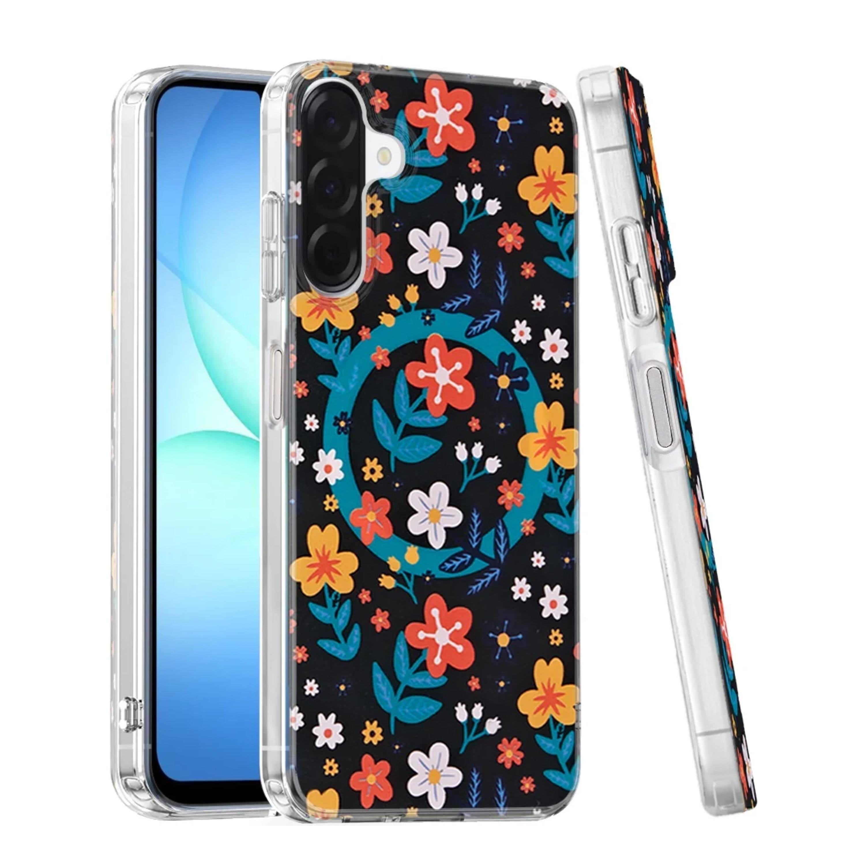 Kitcheniva - IMD Dual Layer Magnetic Circle Cover Phone Case With Tempered Glass For Samsung Galaxy A17 5G - Nightly Floral price history on PriceWatchPro