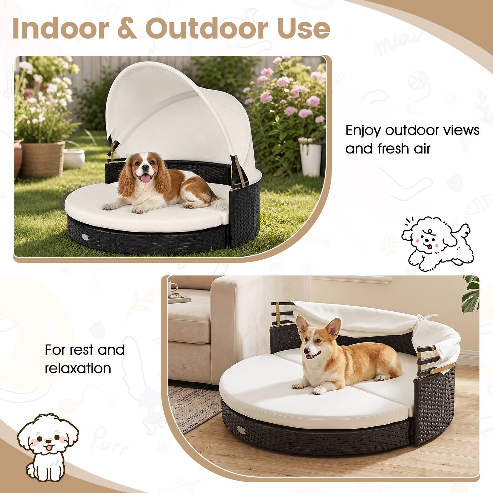 Indoor & Outdoor Use

Enjoy outdoor views and fresh air

For rest and relaxation
