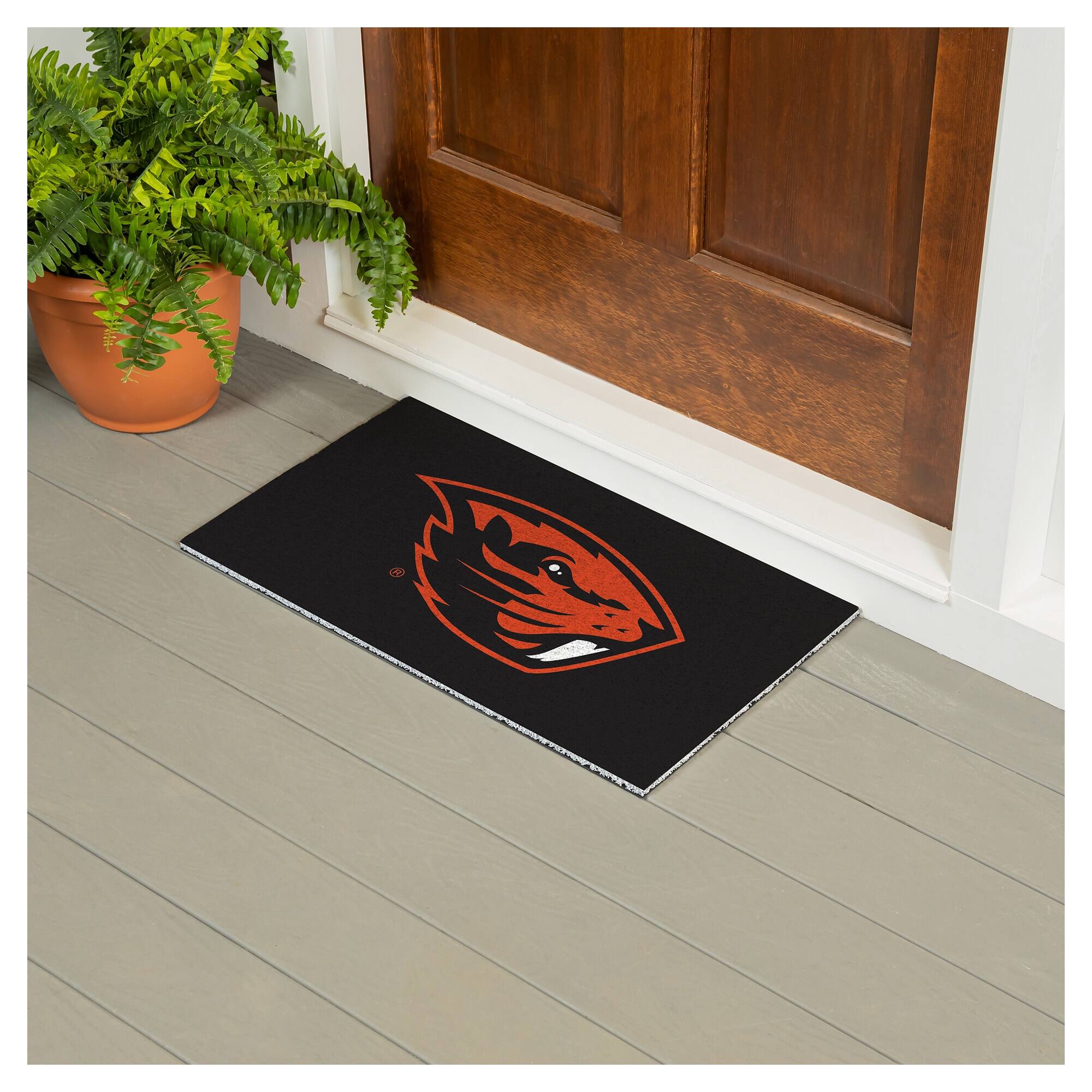 Alt View 2. Evergreen Enterprises - Oregon State Beavers 16" x 28" Full Color Indoor/Outdoor Logo Turf Mat - Multicolor.