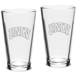 Jardine - UNLV Rebels 2-Piece 16oz. Classic Pub Glass Set - Multicolor