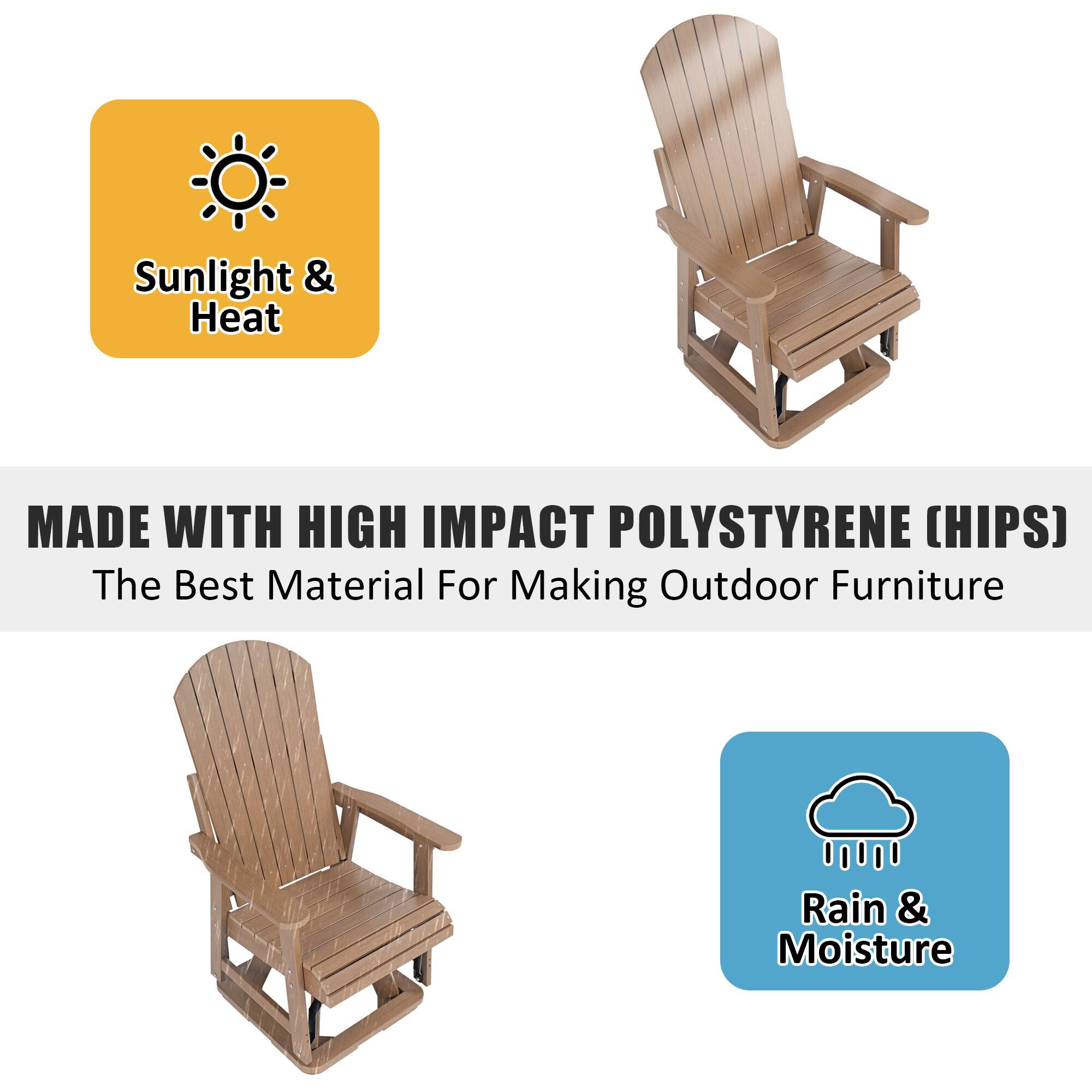 Sunlight & Heat

MADE WITH HIGH IMPACT POLYSTYRENE (HIPS)
The Best Material For Making Outdoor Furniture

Rain & Moisture