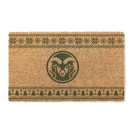 Jardine - Colorado State Rams 18" x 30" Holiday Coir Doormat - Brown