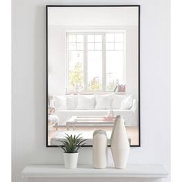 Elegant Decor - Metal frame Rectangle Mirror 28 inch - Black