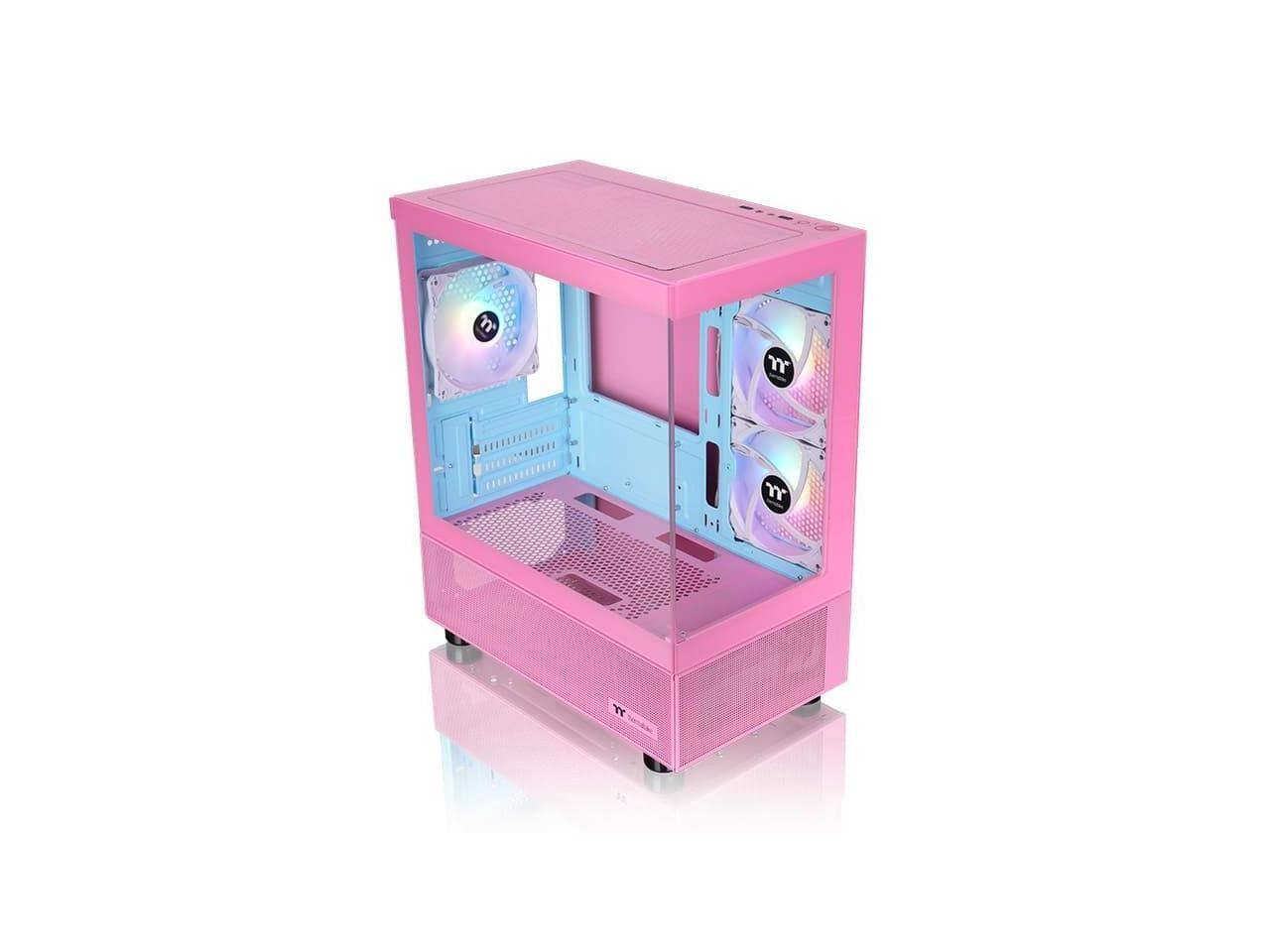 Alt View 4. Thermaltake - Thermaltake View 170 TG ARGB m-ATX Case, 3x120mm ARGB Fans, 280mm Rad, 340mm GPU, 160mm Cooler, Bubble Pink - Bubble Pink.