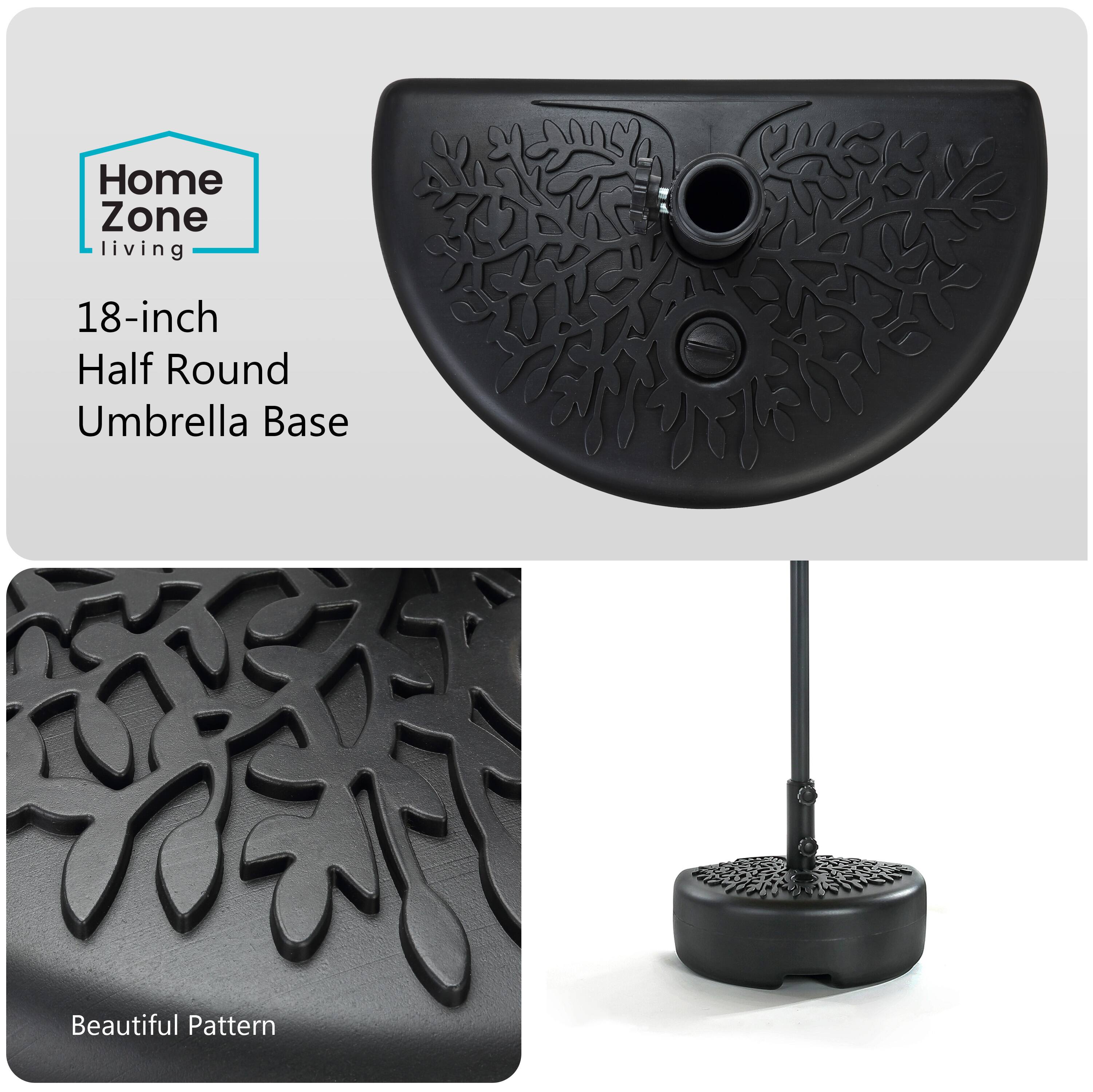 Home Zone Living  
18-inch Half Round Umbrella Base  
Beautiful Pattern