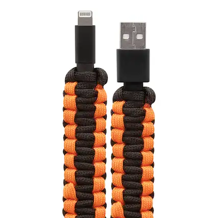 Front. Helix - Lightning to USB-A 3.2-Ft Paracord Charge and Sync Cable.