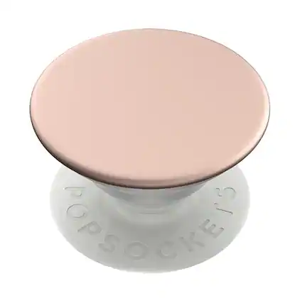 Front. PopSockets - PopSocket Aluminum Swappable PopGrip Rose Gold - Rose Gold.