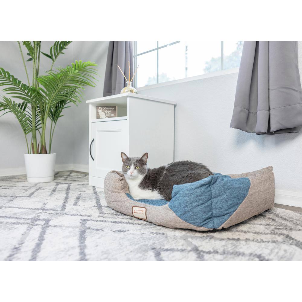 Alt View 1. Armarkat - Soft Upholstery Cat Bed Skid Free Nest Pet Bed Puppy Beds - Blue.