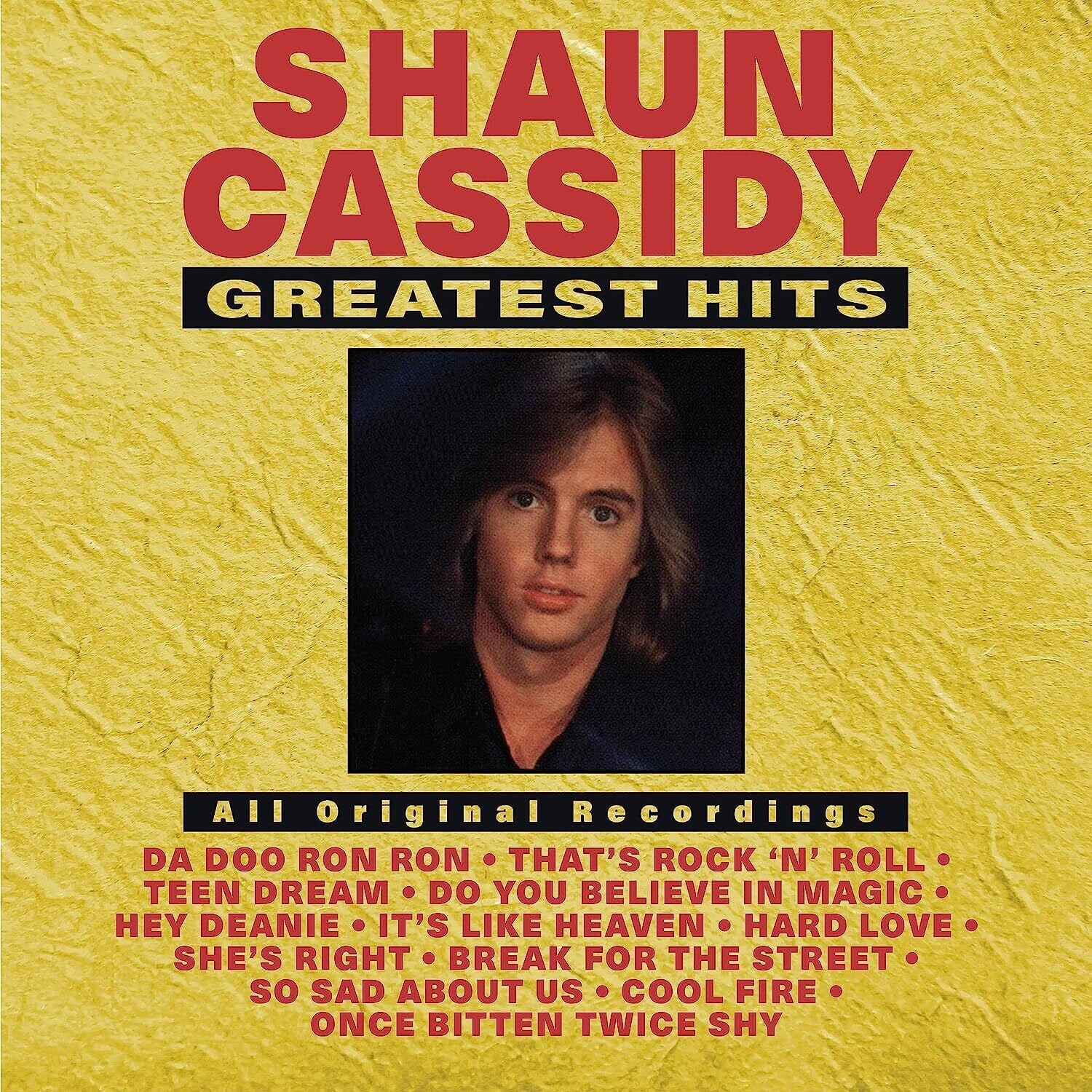 Shaun Cassidy - Greatest Hits   - VINYL LP price history on PriceWatchPro