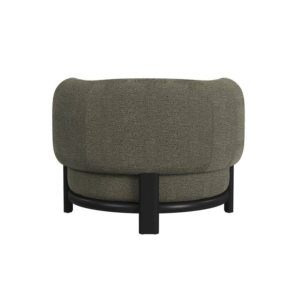 Angle. Picket House Furnishings - Andalusia Chair in Penny Spanish Moss - Brushed Espresso.