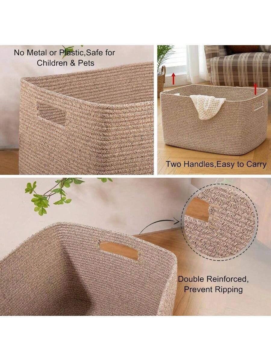 No Metal or Plastic, Safe for Children & Pets

Two Handles, Easy to Carry

Double Reinforced, Prevent Ripping