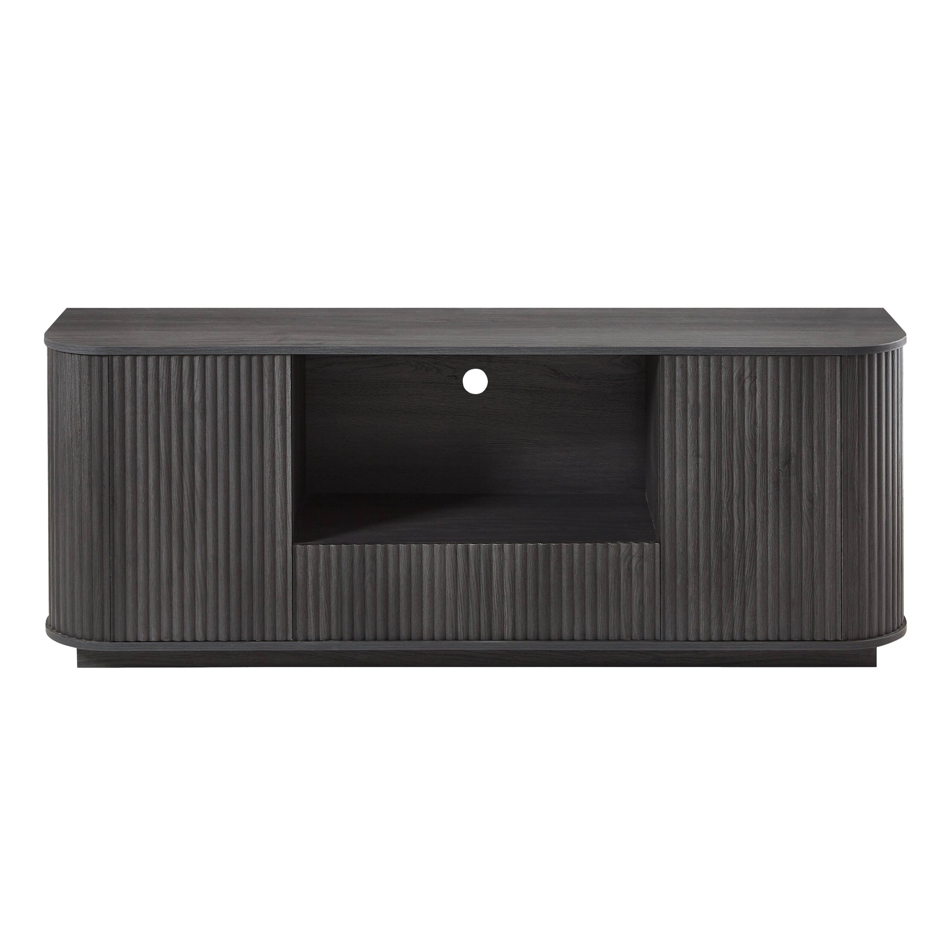 Back. Dexmalle - Dexmalle 64-Inch Wavy TV Stand - Black.