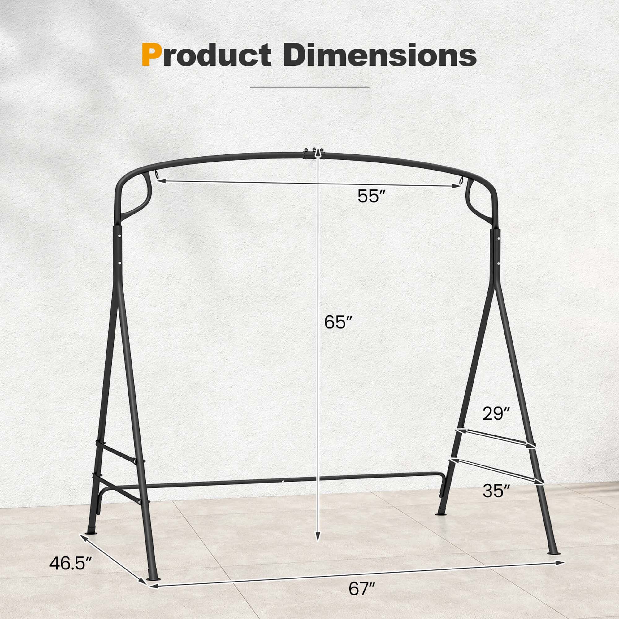 Product Dimensions: 55" x 65" x 29" x 35" x 46.5" x 67"