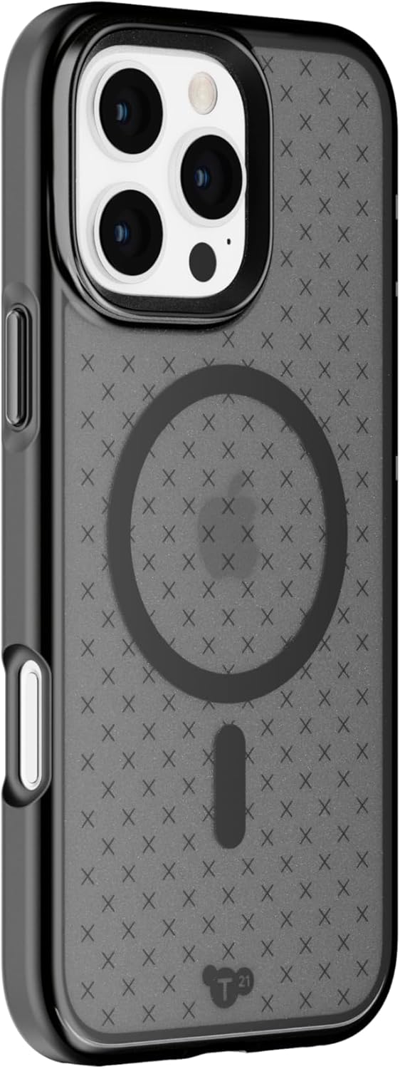 Left. Tech21 - Tech21 Evo Check MagSafe pour iPhone 16 Pro Max - Smokey/Black - Smokey/Black.