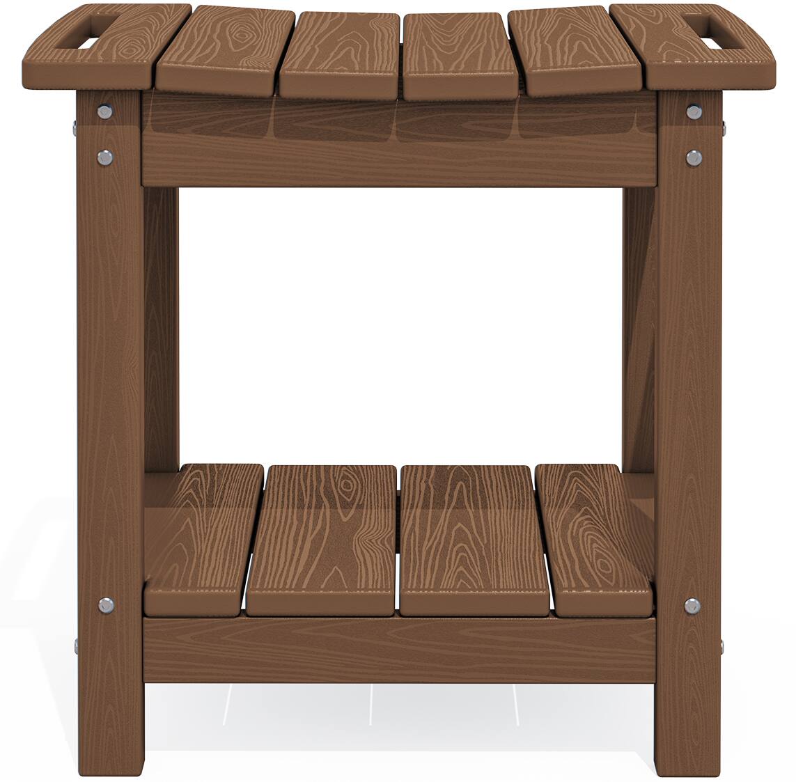 Back. SERWALL - SERWALL 18" Shower Bench, Waterproof Shower Stool for Inside Shower, 360 lbs Capacity- Brown - Brown.