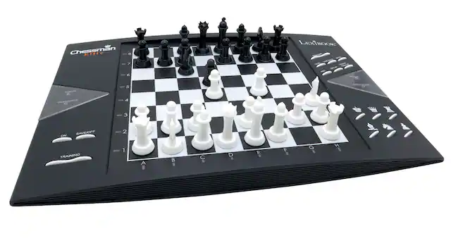 Chessman Elite n - 7 - 6 LExTBOOK Ce H6 SD VAaca ASA T VST i CHECK - 5 ER SER DRAWIMATE 4 3 ON SAVE/OFF 2 TRAINING - 1 A B C D - E F G H I