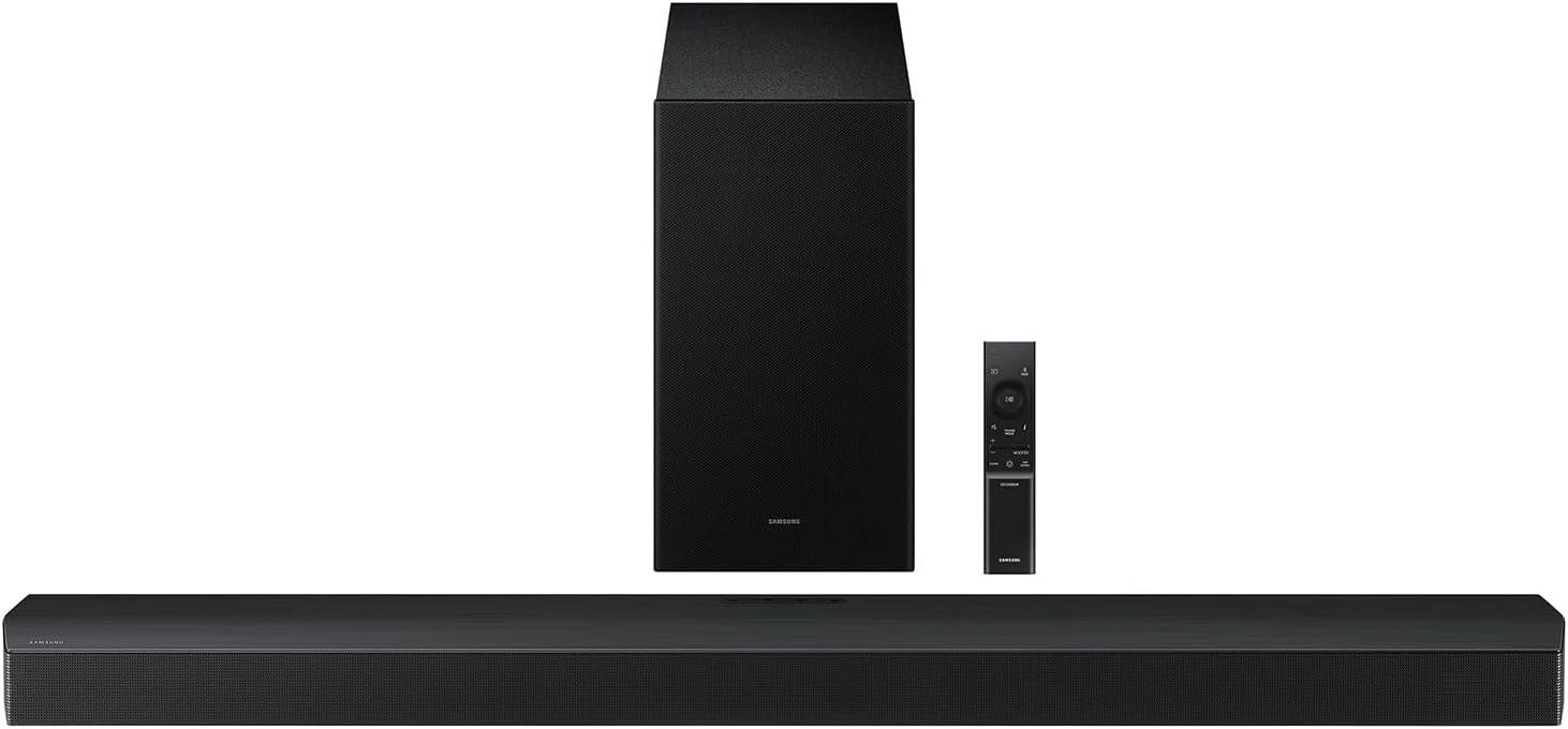 Alt View 1. Samsung - Samsung QN65LS03HE 65" QLED 4K TV with HW-B750F Soundbar and Sub (2026) - Graphite Black.