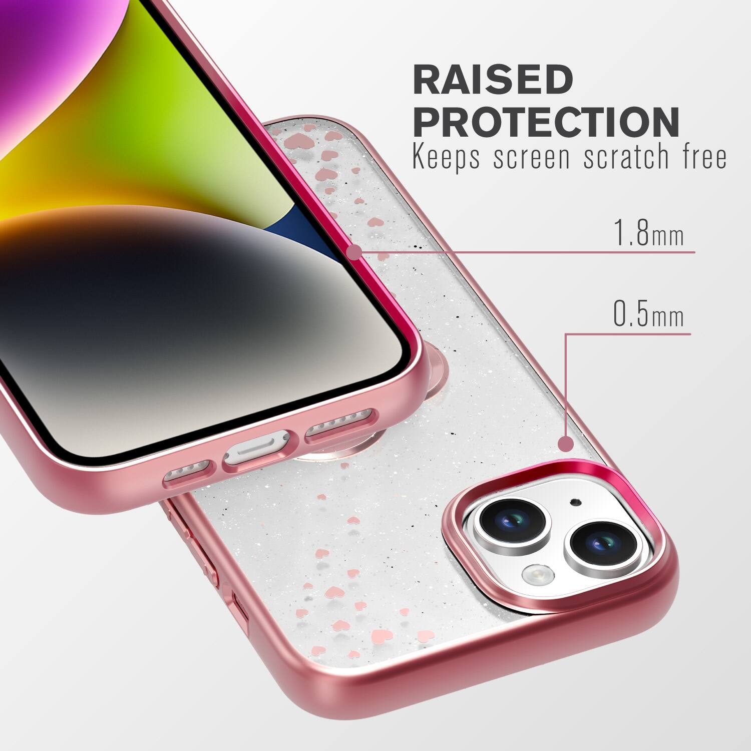 RAISED PROTECTION
Keeps screen scratch free
1.8mm
0.5mm