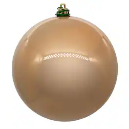 Vickerman - 6" Pearl UV Drilled Ball Ornament 4 per Bag - Cafe Latte