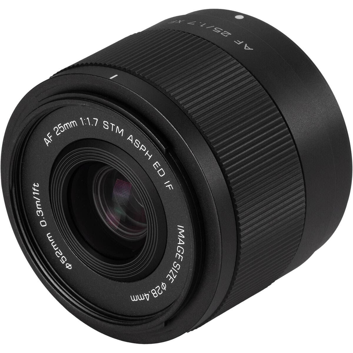 XF 25/1.7 AF  
1:1.7 AF 25mm STM ASPH ED IF 0.3m/1ft IMAGE 52mm SIZE GE 4mm 28.