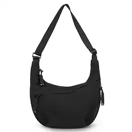 Unique Bargains - Sling Bag for Men Women, Lightweight Arch Moon Crossbody Bag, Water Repellent Chest Fanny Pack for Hiking Travel Commute - Black