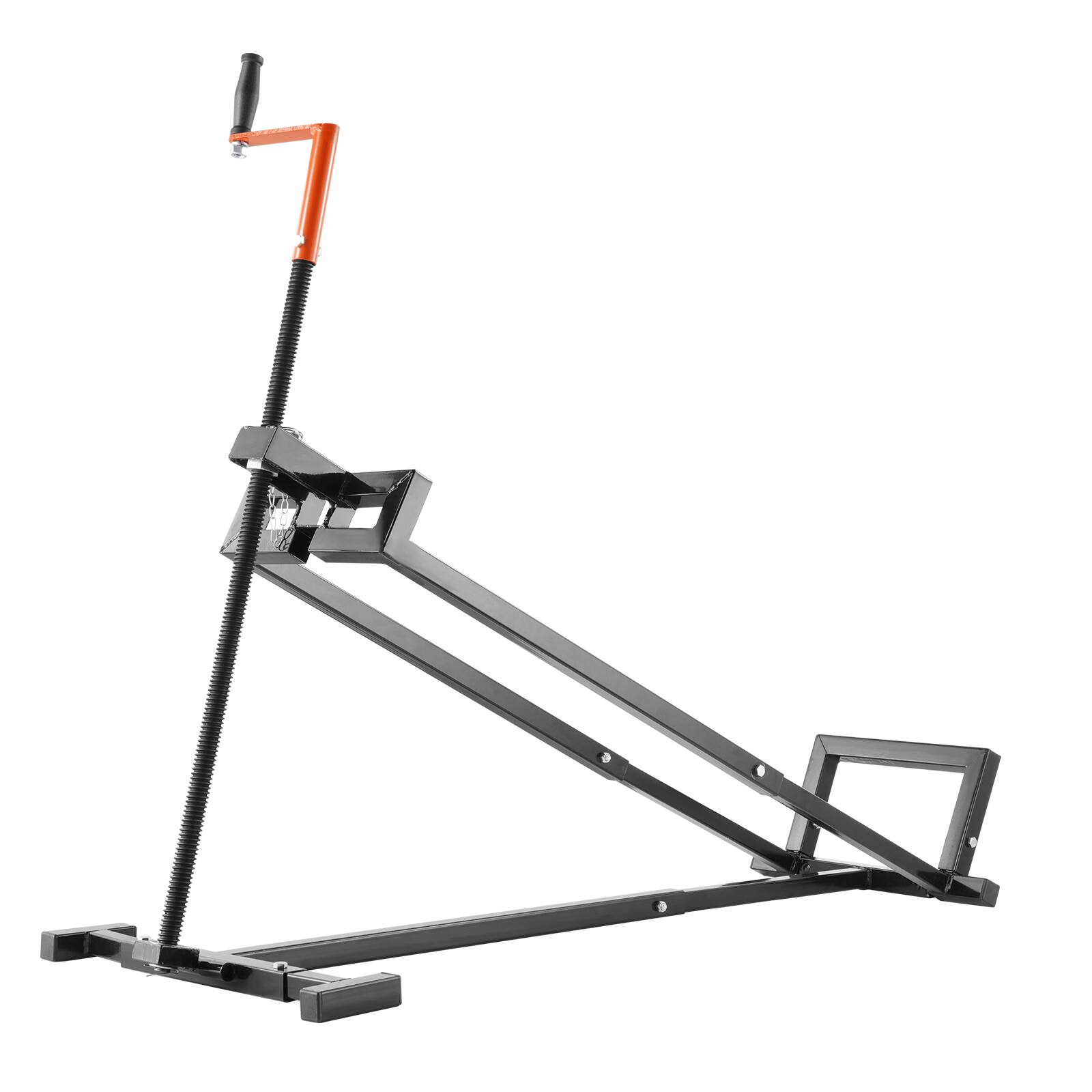 Alt View 5. VEVOR - Ride on Lawn Mower Lift Jack, 880 Lbs Weight Capacity, Telescopic Maintenance Jack with Crank Handle & Power Tool - Black.