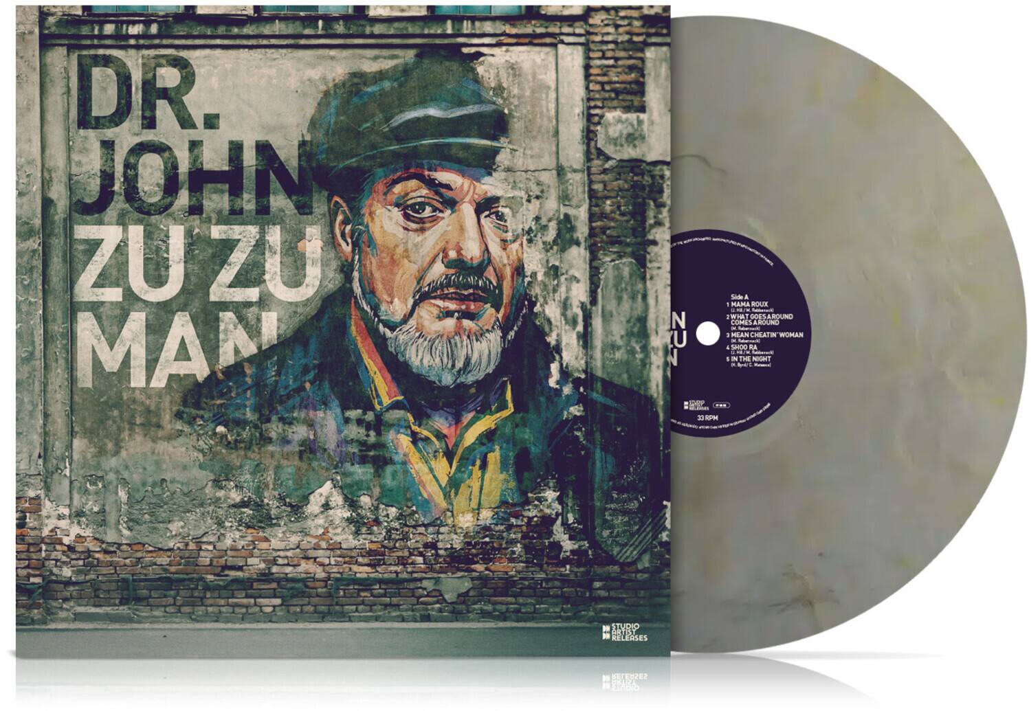 DR. JOHN  
ZU ZU MAN  

LoNeP aiians E PM  
Side A - MAMA ROUX - m  
WHA SOSS ROUND COMES AROUND - 1 MEAN CHEATIN WOMAN - 4 SHOO RA d attad 1 IN THE NIGHT BE - STUDIO ORTES RELEASES 1 53533 UBLIA 1 GIaUT?