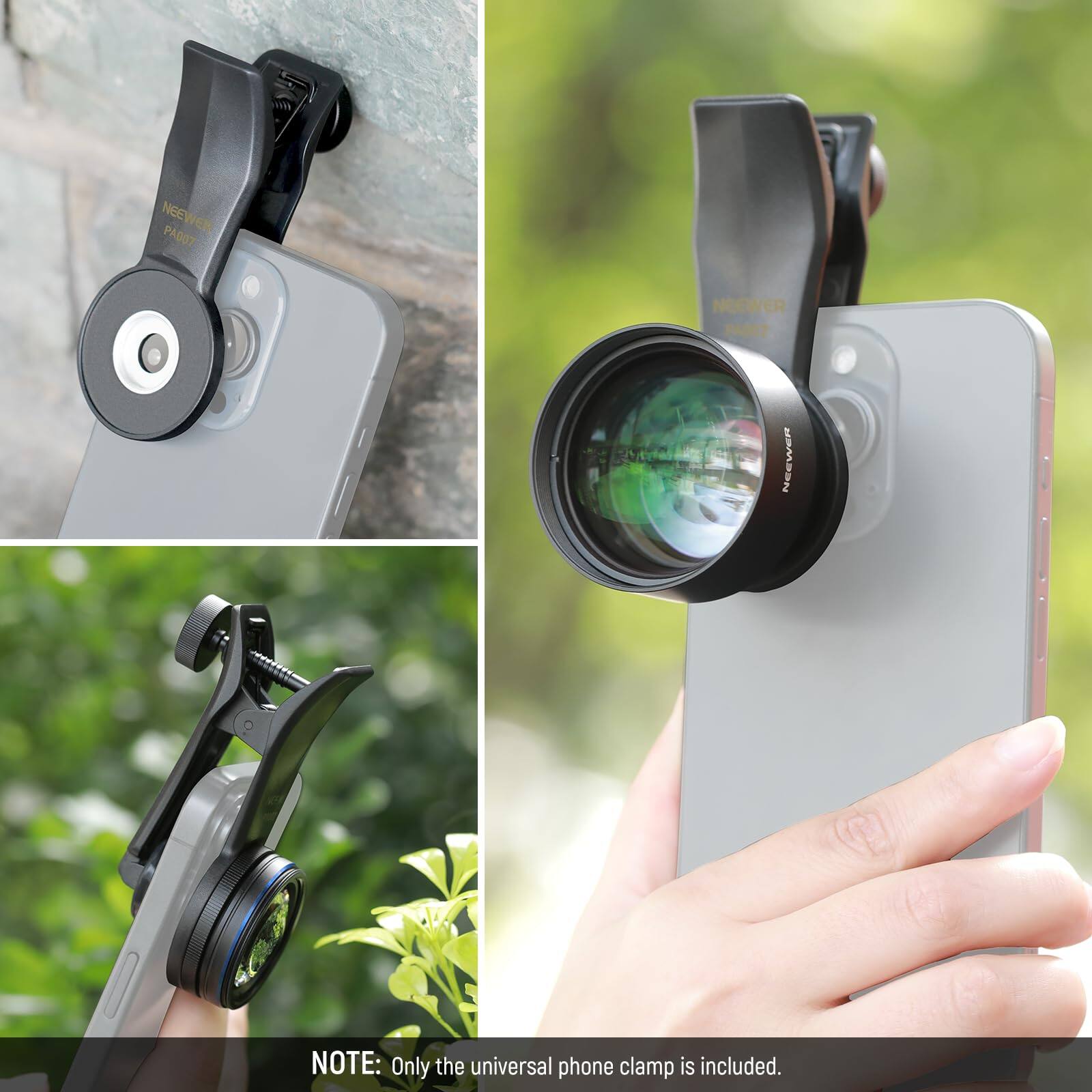 NEEWER PAGO7 NEEWER MOMENT

NOTE: Only the universal phone clamp is included.