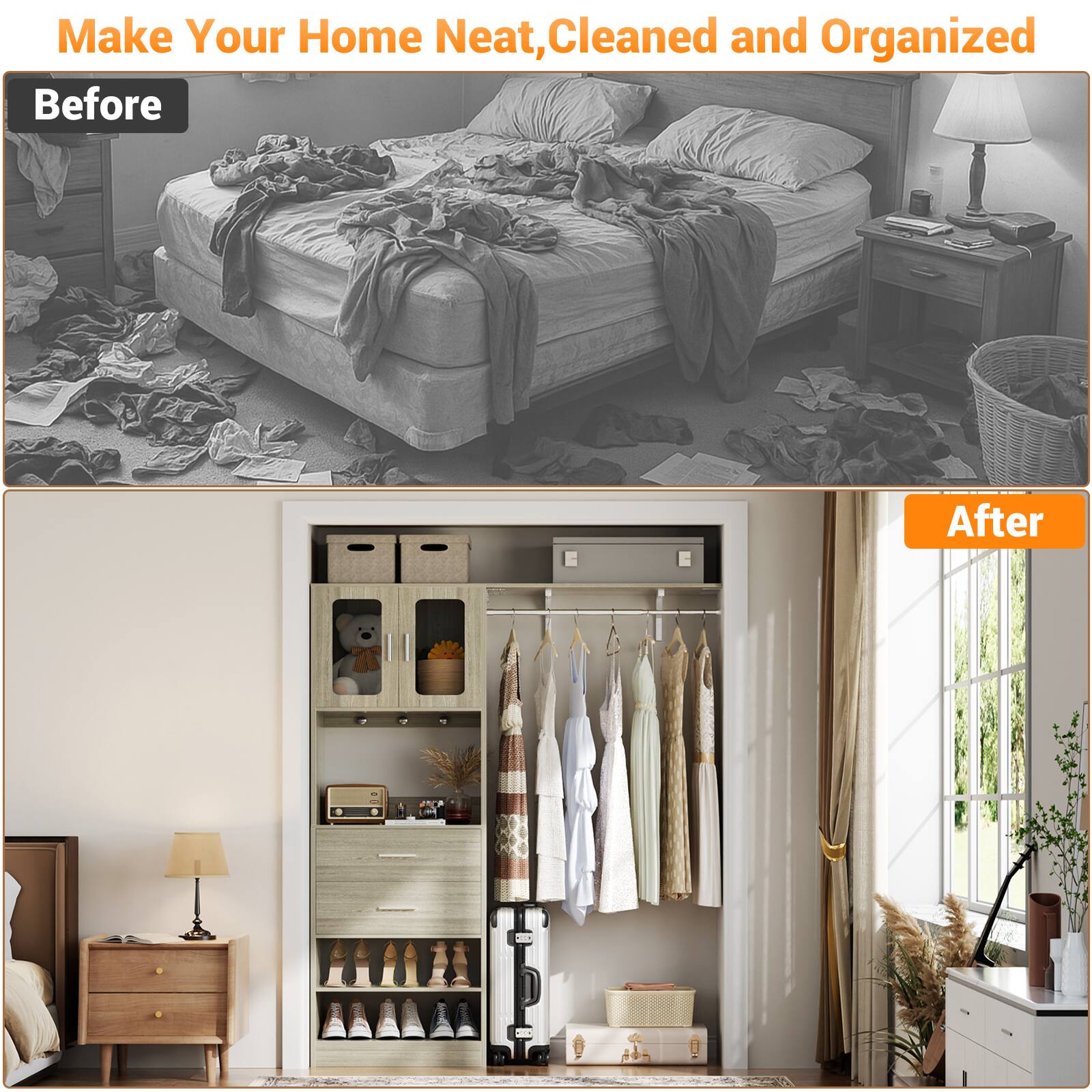 Make Your Home Neat, Cleaned and Organized

Before

After