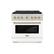 Front. ZLINE - 36 in. Wide 6 Burner Autograph 5.2 cu. ft. Freestanding Paramount Gas DuoPro Range with White Door and Bronze Accents - White Matte.
