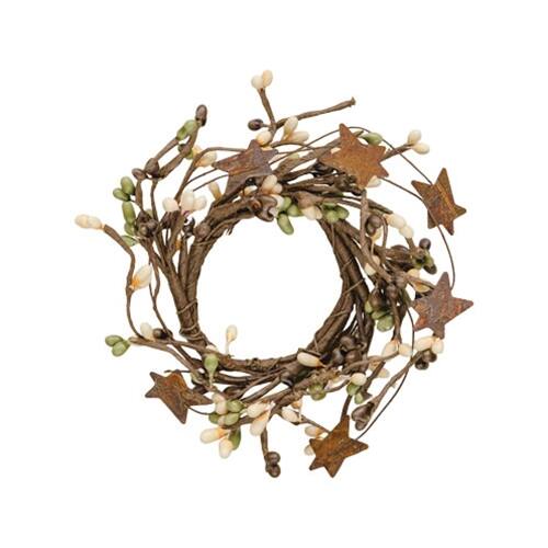 Angle. BreeBe - Pip Berry Ring With Stars Coffee Bean Mix 2" - Multicolor.