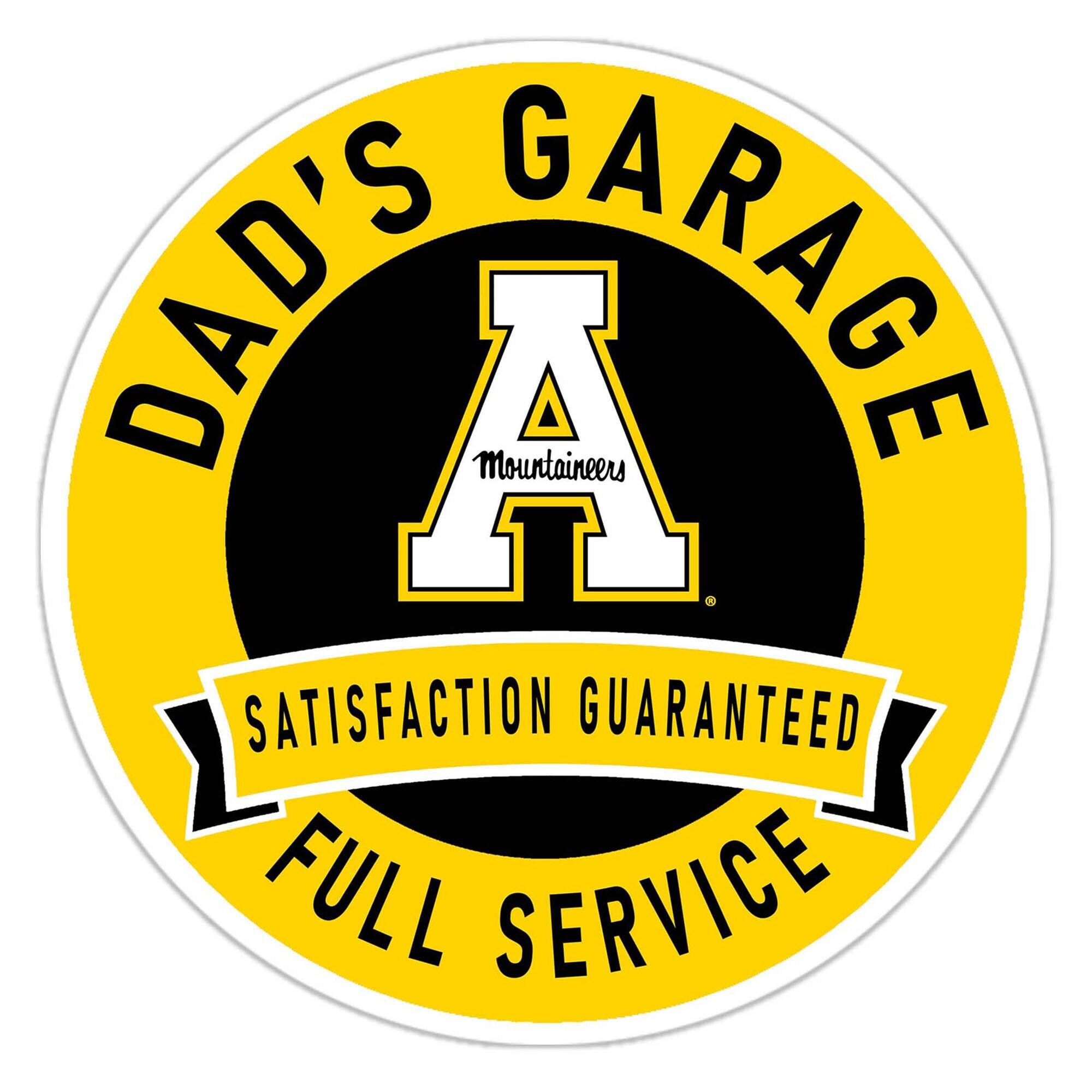 Appalachian State Mountaineers 16" Dad's Garage Wood Sign