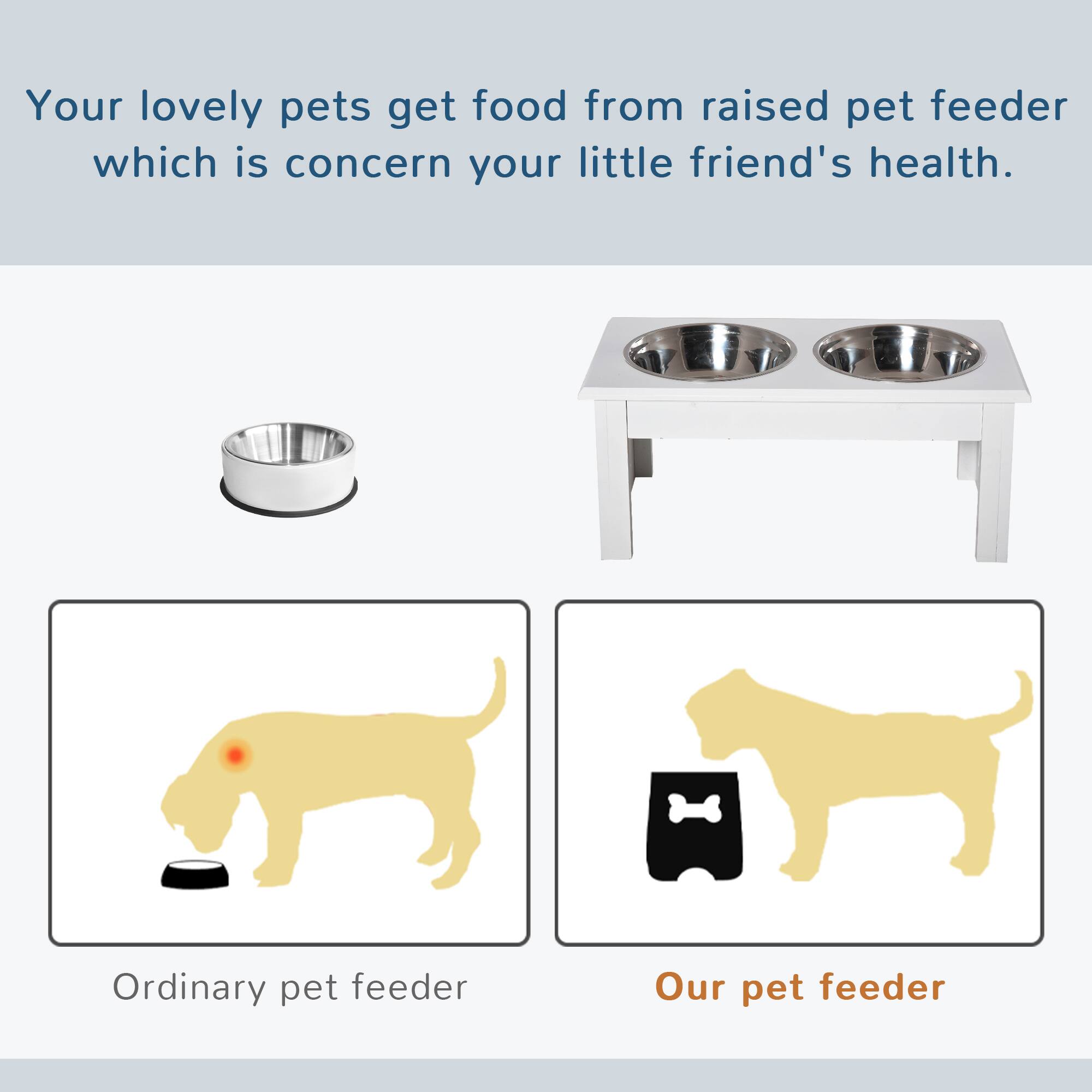 Your lovely pets get food from raised pet feeder which is concern your little friend's health.

Ordinary pet feeder

Our pet feeder